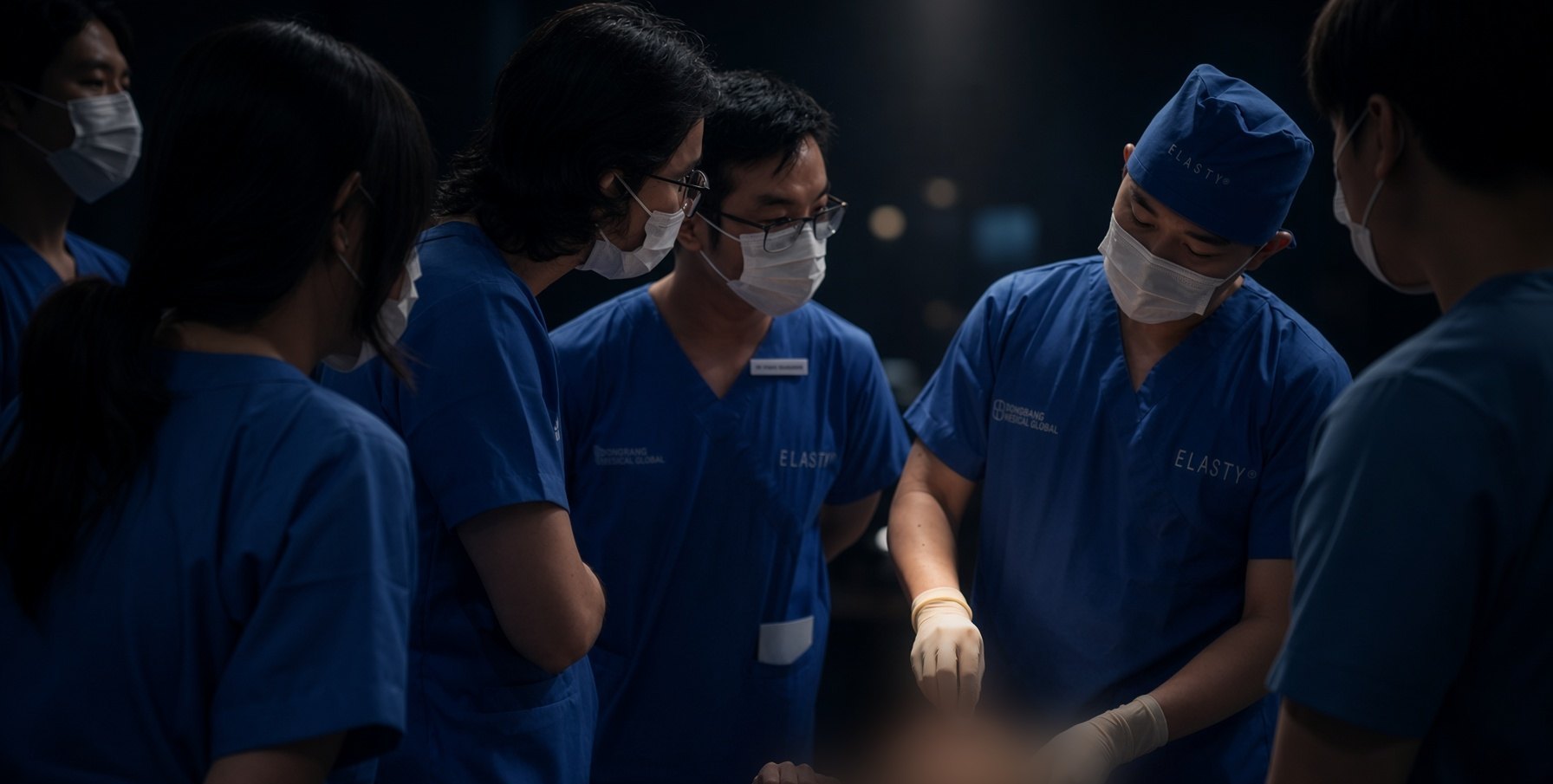 Dr. Oh, Medical Director, demonstrating a treatment for physicians from other countries